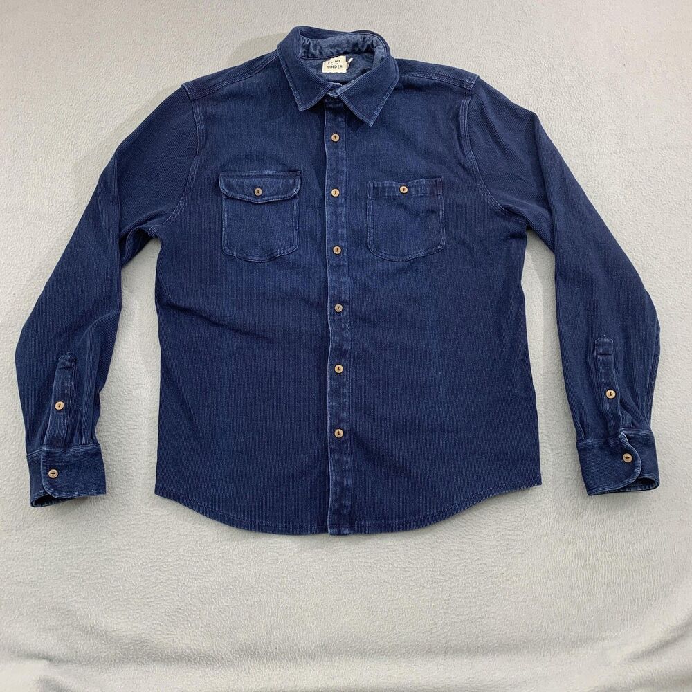 Flint and Tinder Corduroy Button-Down Shirt - Navy